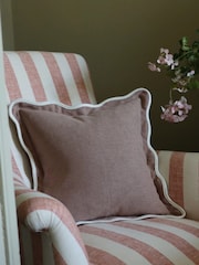 Ellenvale Interiors Pink Chloe Scalloped Edge Cushion Cover - Image 1 of 6
