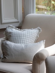 Ellenvale Interiors Natural Hallie Gingham Cushion Cover - Image 2 of 3
