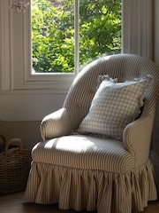Ellenvale Interiors Natural Hallie Gingham Cushion Cover - Image 3 of 3