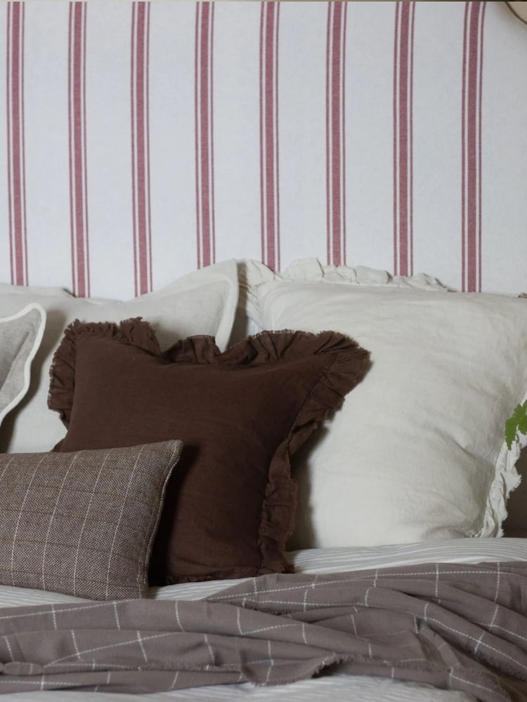 Ellenvale Interiors Dark Brown Hallie Ruffle Cushion Cover - Image 2 of 6 Ellenvale Interiors Dark Brown Hallie Ruffle Cushion Cover - Image 2 of 6