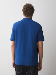 Blue Cobalt Regular Fit Short Sleeve Pique Polo Shirt - Image 3 of 7
