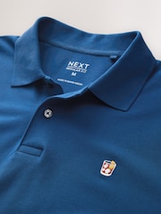 Blue Cobalt Regular Fit Short Sleeve Pique Polo Shirt - Image 6 of 7
