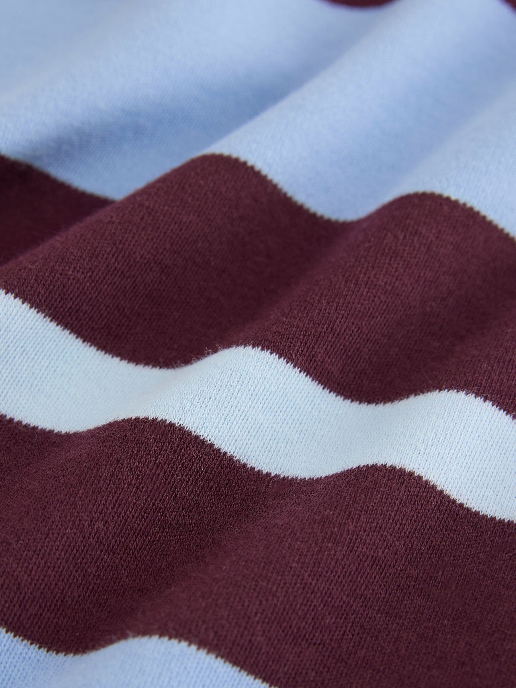 Buy Blue/Brown Stripe Oversized Boxy Fit Heavyweight Crew Neck T