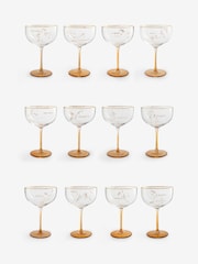 Gold Zodiac Star Sign Horoscope Cocktail Glass - Image 13 of 13