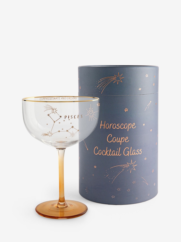 Gold Zodiac Star Sign Horoscope Cocktail Glass - Image 15 of 15 Gold Zodiac Star Sign Horoscope Cocktail Glass - Image 15 of 15