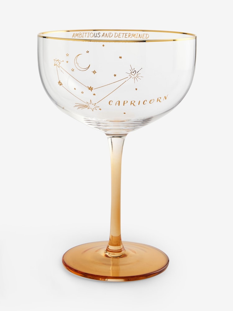 Gold Zodiac Star Sign Horoscope Cocktail Glass - Image 2 of 13 Gold Zodiac Star Sign Horoscope Cocktail Glass - Image 2 of 13