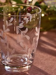 Set of 2 Alice Etched Floral Tumbler Glasses - Imagen 3 de 4