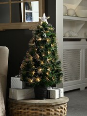 Festive 3ft Multi Starburst Fibre Optic Christmas Tree - Image 1 of 1