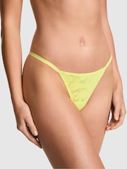 Victoria's Secret Pink Citron Yellow G-String No Show Lace Knickers - Image 1 of 2