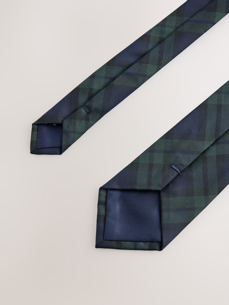 أسود - رابطة عنق مربعات - صورة 3 من 3