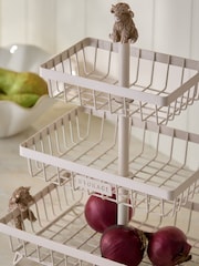 Natural Hamish The Highland Cow 3 Tier Fruit Basket - Image 4 of 5