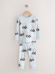 Blue/Ecru Digger Snuggle Pyjamas 3 Pack (9mths-8yrs) - Image 2 of 7