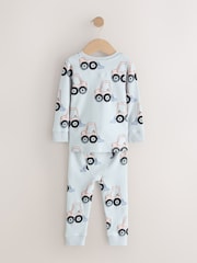 Blue/Ecru Digger Snuggle Pyjamas 3 Pack (9mths-8yrs) - Image 5 of 7