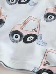 Blue/Ecru Digger Snuggle Pyjamas 3 Pack (9mths-8yrs) - Image 7 of 7