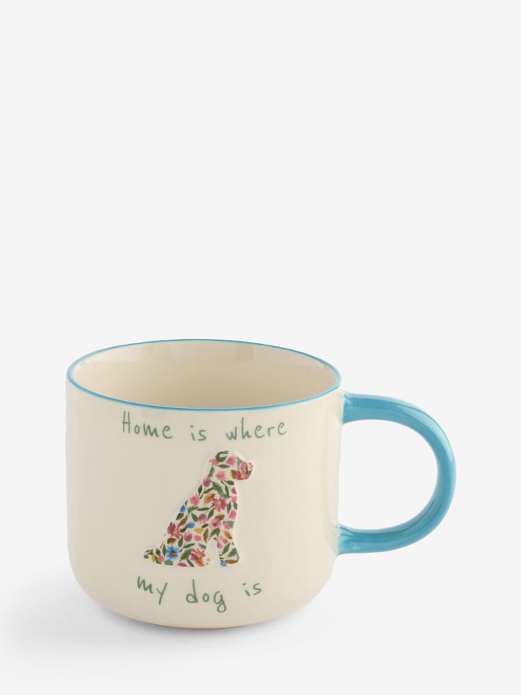 Ceramic Floral Dog Person Mug - Obraz 1 z 1