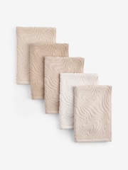 Natural Swirl Terry Set of 5 Tea Towels - Image 1 of 1