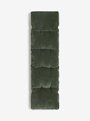 Relaxed Chenille Forest Green Dining Bench Cushion - Image 1 of 2