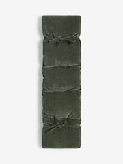 Relaxed Chenille Forest Green Dining Bench Cushion - Image 2 of 2