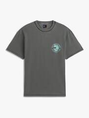 أسود - Tommy Jeans Back Slogan Textured Relaxed T-Shirt - صورة 4 من 4