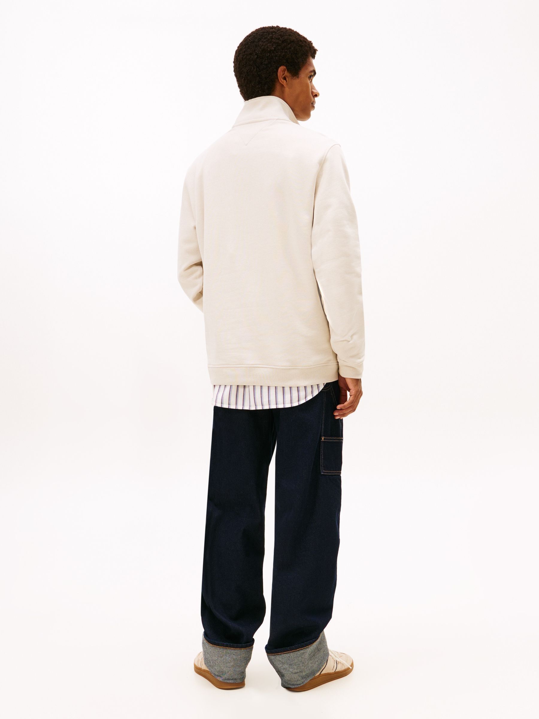 . ྀི ⊹ ⁺ Buy Tommy Jeans White Badge Quarter-Zip Jumper from Next Romania