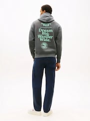 Tommy Jeans Black Back Slogan Washed Relaxed Hoodie - Image 3 of 5