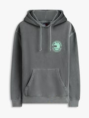 Tommy Jeans Black Back Slogan Washed Relaxed Hoodie - Image 5 of 5