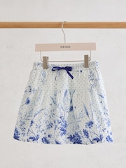 Reiss Ivory Print Rachel Cotton Floral-Print Drawstring Skirt - Image 1 of 3