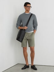 Reiss Sage Cantwell Short Cotton-Blend Side-Adjuster Shorts - Image 1 of 7
