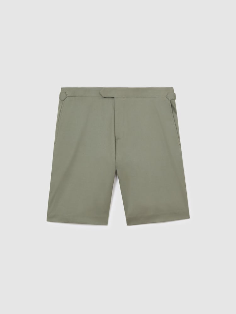 Reiss Sage Cantwell Short Cotton-Blend Side-Adjuster Shorts - Image 2 of 7