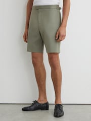 Reiss Sage Cantwell Short Cotton-Blend Side-Adjuster Shorts - Image 3 of 7
