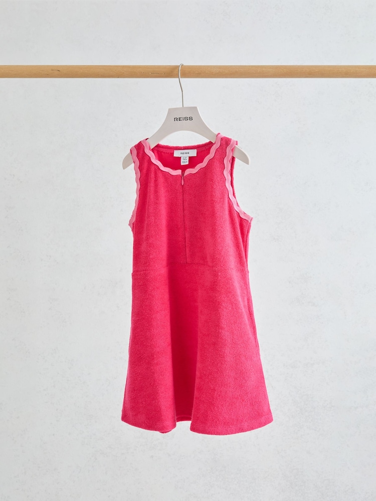 Reiss Pink Sunny 13-14 yrs Towelling Dress - Image 2 of 3 Reiss Pink Sunny 13-14 yrs Towelling Dress - Image 2 of 3