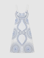 Reiss Ivory/Blue Addison Dresses - Image 2 of 6