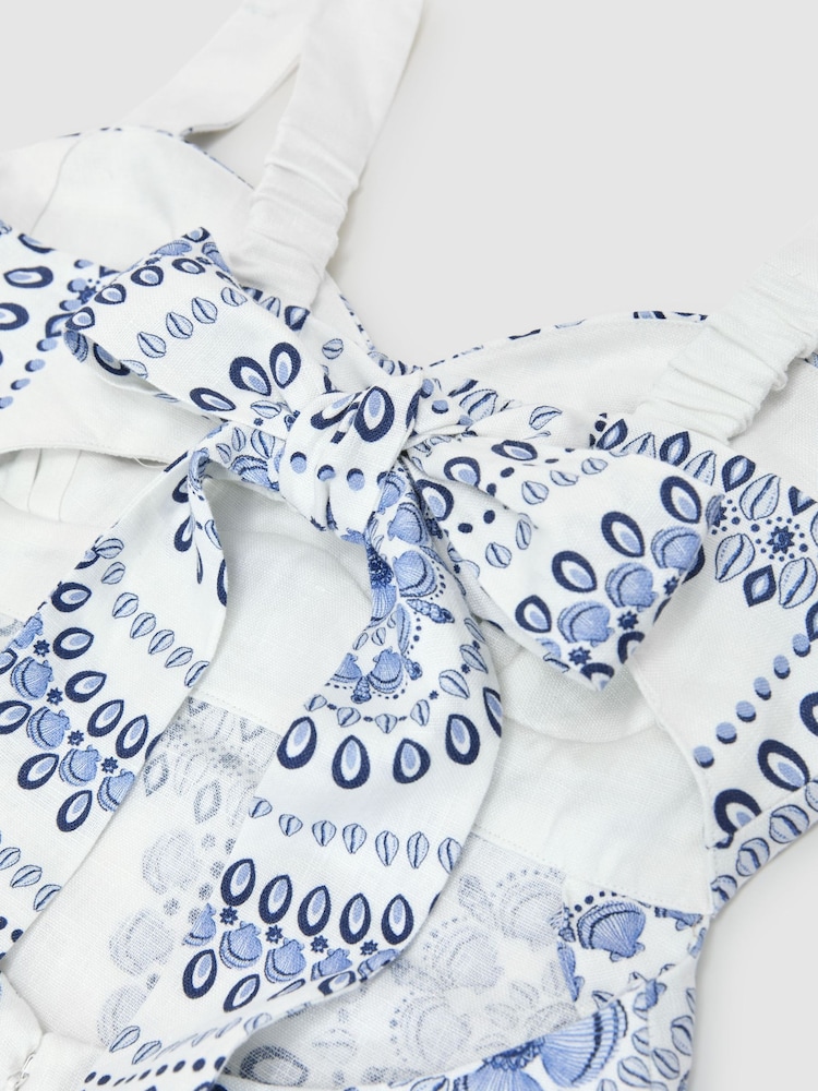 Reiss Ivory/Blue Addison Dresses - Image 6 of 6 Reiss Ivory/Blue Addison Dresses - Image 6 of 6