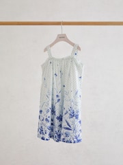 Reiss Solar Cotton Floral-Print Swing Dress - Imaginea 2 din 3
