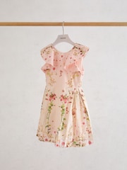 Reiss Ember Cotton Floral-Print Frill-Sleeve Dress - Imagen 2 de 3