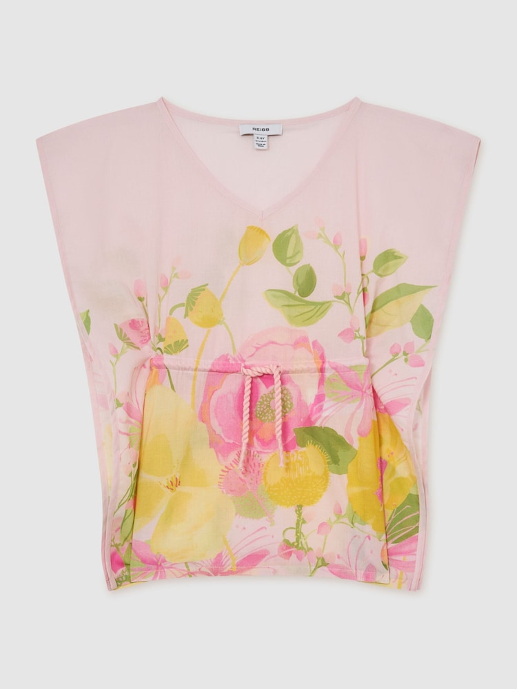 Reiss Pink Print Kila Coverup - Image 1 of 3