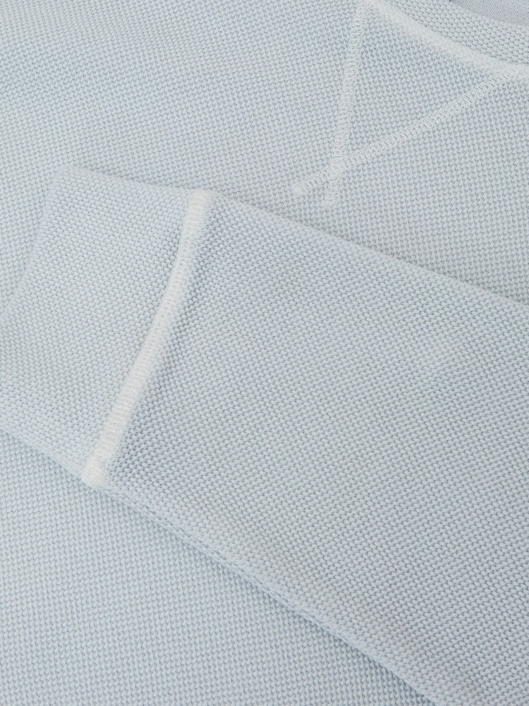 أزرق فاتح - Reiss Drift Cotton-Piqué Garment-Dyed Sweatshirt - صورة 6 من 6