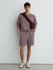 وردي موف - Reiss Drift Cotton-Piqué Garment-Dyed Sweatshirt - صورة 4 من 6