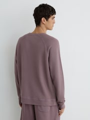 وردي موف - Reiss Drift Cotton-Piqué Garment-Dyed Sweatshirt - صورة 5 من 6