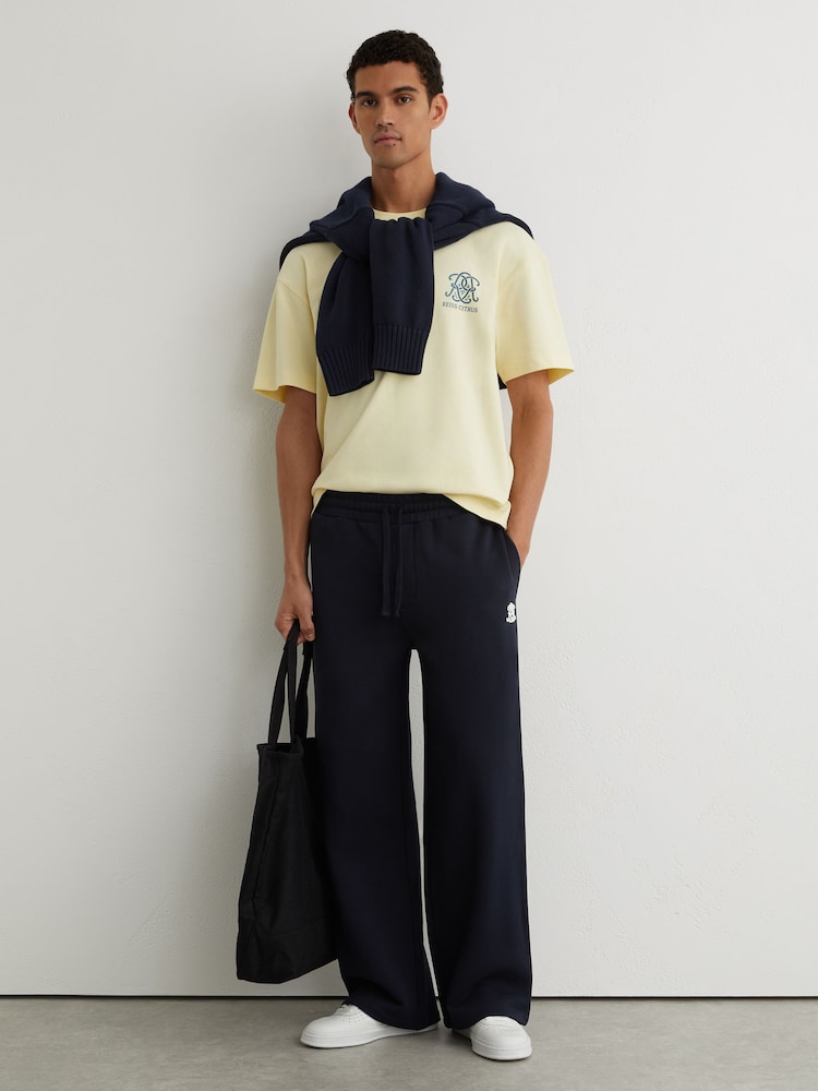 Reiss Mellor Monogram-Embroidered Relaxed Joggers - Εικόνα 1 του 6