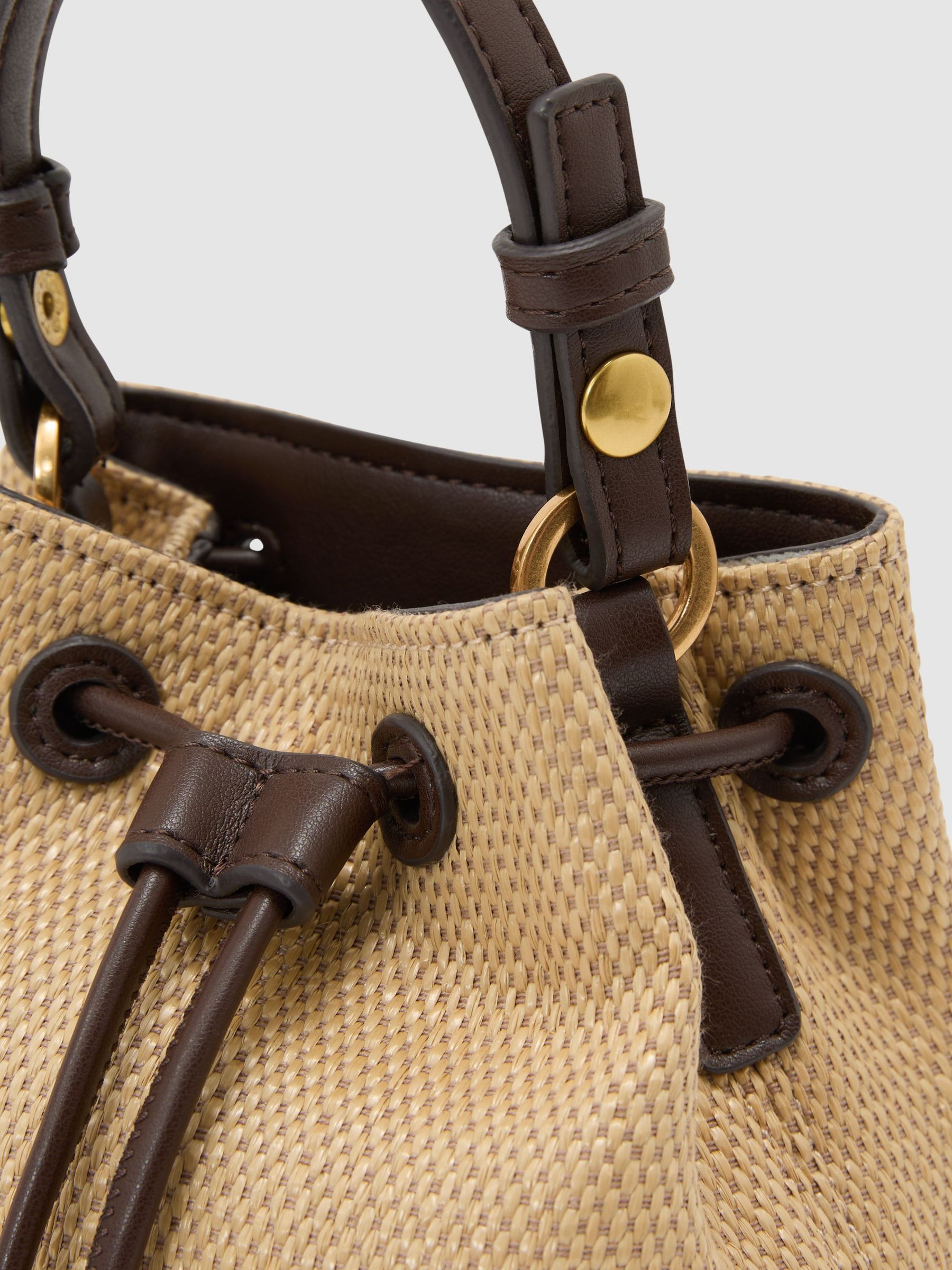 Buy Reiss Natural Evie Girls Raffia-Effect Bucket Bag from Next USA