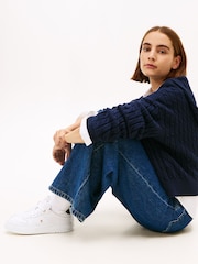 Tommy Hilfiger White Monogram Leather Cupsole Trainers - Image 8 of 8