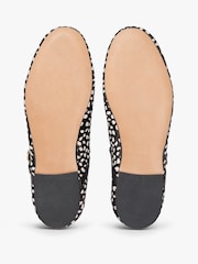 Tommy Hilfiger Black Snow Leopard Print Buckle Ballerinas - Image 6 of 8