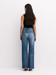 Rag & Bone Blue Miramar Shea High Rise Ankle Straight Jeans - Image 2 of 6