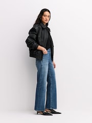 Rag & Bone Blue Miramar Shea High Rise Ankle Straight Jeans - Image 4 of 6