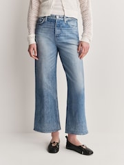 Rag & Bone Blue Miramar Andi Wide Leg Jeans - Image 3 of 8
