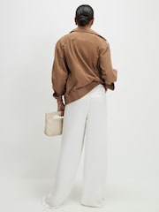 River Island White Wide Leg Relaxed Pyjamas Jeans - Image 3 of 4