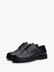 Tommy Hilfiger Black Ultra Lightweight Leather Derby Shoes - Image 3 of 7