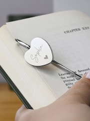 Personalised Engraved Heart Bookmark by PMC - Image 1 of 4