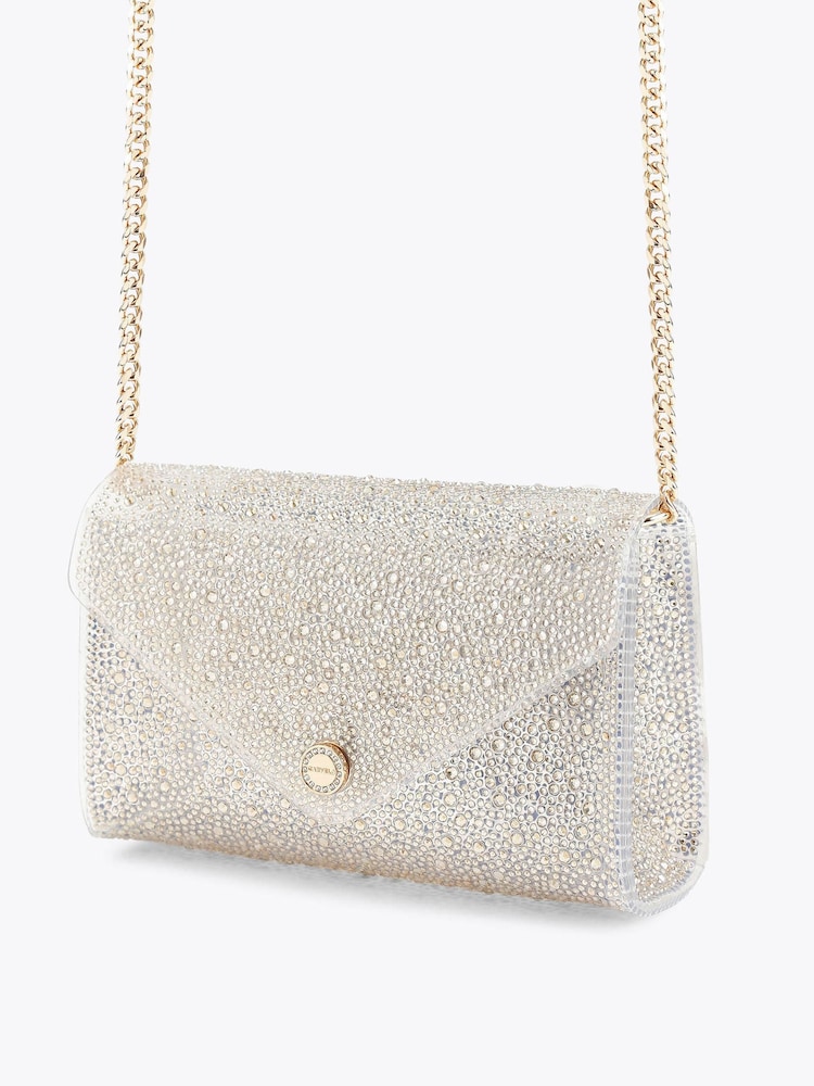 Carvela Gold Positano Vinyl Clutch Bag - Image 2 of 4 Carvela Gold Positano Vinyl Clutch Bag - Image 2 of 4